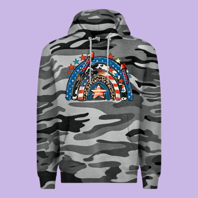 American Rainbow 4th Of July Premium Hoodie Designed By Cowgirlartshop