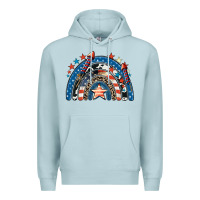 American Rainbow 4th Of July Premium Hoodie | Teevron