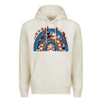 Oatmeal Heather American rainbow 4th of july Premium Hoodie - CowGirlArtShop