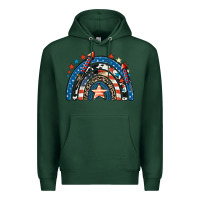 Sports Green American rainbow 4th of july Premium Hoodie - CowGirlArtShop