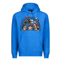 True Royal American rainbow 4th of july Premium Hoodie - CowGirlArtShop