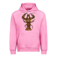 Fuchsia Pink crawfish Urban Hoodie - FaDigitalArtStudio