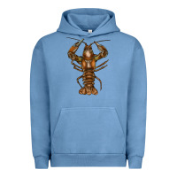 Pigment Pebble Blue crawfish Urban Hoodie - FaDigitalArtStudio