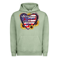 Pigment Oil Green American heart southern soul Urban Hoodie - CowGirlArtShop