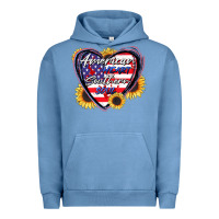 Pigment Pebble Blue American heart southern soul Urban Hoodie - CowGirlArtShop