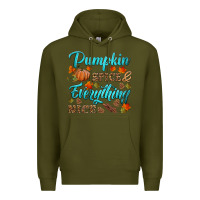 Army Green pumpkin spice everything nice Premium Hoodie - HRA Design Shop