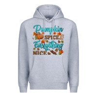 Heather Grey pumpkin spice everything nice Premium Hoodie - HRA Design Shop