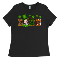 Black st patricks love heifer Ladies Tee - Artiststas