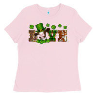 Bubblegum Pink st patricks love heifer Ladies Tee - Artiststas