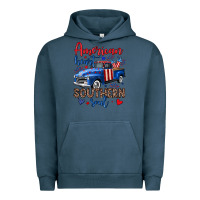 Pigment Midnight Navy American heart southern soul truck Urban Hoodie - Neo Western