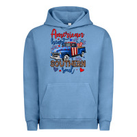 Pigment Pebble Blue American heart southern soul truck Urban Hoodie - Neo Western