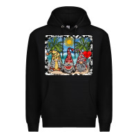 Black summer gnome mousepad Premium Hoodie - SublimationCraftShop