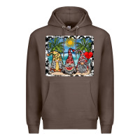 Coffee summer gnome mousepad Premium Hoodie - SublimationCraftShop