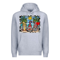 Heather Grey summer gnome mousepad Premium Hoodie - SublimationCraftShop