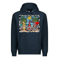 Navy summer gnome mousepad Premium Hoodie - SublimationCraftShop