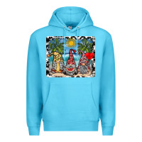 Ocean Blue summer gnome mousepad Premium Hoodie - SublimationCraftShop