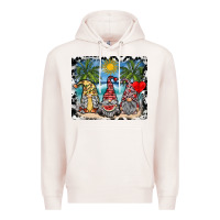 Pale Pink summer gnome mousepad Premium Hoodie - SublimationCraftShop