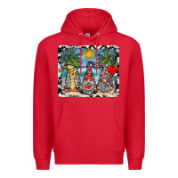 Red summer gnome mousepad Premium Hoodie - SublimationCraftShop