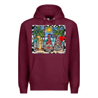 Burgundy summer gnome mousepad Premium Hoodie - SublimationCraftShop