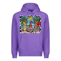 Purple summer gnome mousepad Premium Hoodie - SublimationCraftShop
