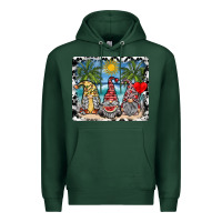 Sports Green summer gnome mousepad Premium Hoodie - SublimationCraftShop