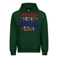 Forest Green American heart southern soul Urban Hoodie - Neo Western