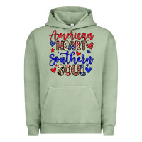 Pigment Oil Green American heart southern soul Urban Hoodie - Neo Western