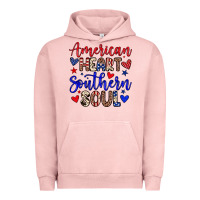 Pigment Salmon American heart southern soul Urban Hoodie - Neo Western