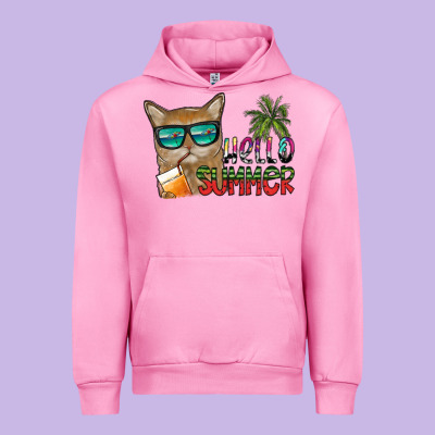 Hello Summer Urban Hoodie Designed By Sublimationcraftshop