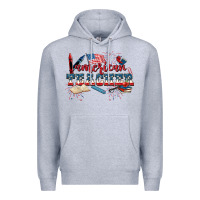 Heather Grey American Teacher 4th of July Premium Hoodie - CowGirlArtShop