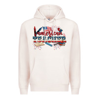 Pale Pink American Teacher 4th of July Premium Hoodie - CowGirlArtShop