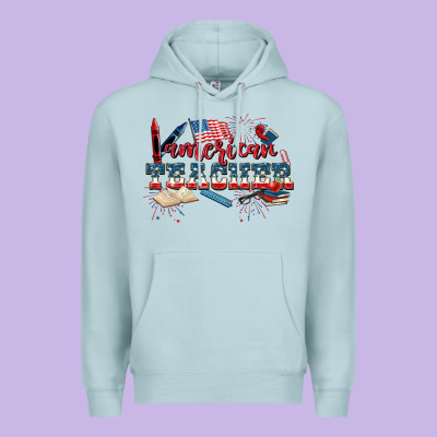 American Teacher 4th Of July Premium Hoodie Designed By Cowgirlartshop