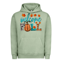 Pigment Oil Green welcome fall Urban Hoodie - HRA Design Shop