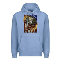Colony Blue Army skull 4th of july Premium Hoodie - CowGirlArtShop