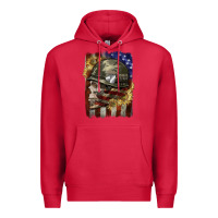 Cardinal Army skull 4th of july Premium Hoodie - CowGirlArtShop