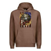 Chestnut Army skull 4th of july Premium Hoodie - CowGirlArtShop