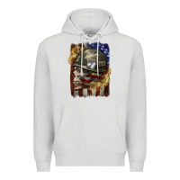 Dove Grey Army skull 4th of july Premium Hoodie - CowGirlArtShop