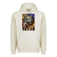 Oatmeal Heather Army skull 4th of july Premium Hoodie - CowGirlArtShop