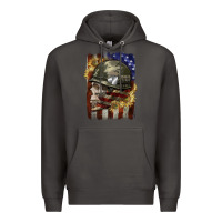 Smoke Army skull 4th of july Premium Hoodie - CowGirlArtShop