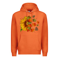 Carrot sunflower and autumn leaves Premium Hoodie - HRA Design Shop