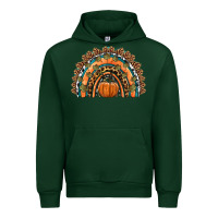 Forest Green fall pumpkin rainbow Urban Hoodie - HRA Design Shop