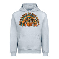 Heather Grey fall pumpkin rainbow Urban Hoodie - HRA Design Shop