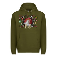 Army Green be joy ful Premium Hoodie - CowhideDigitalArt
