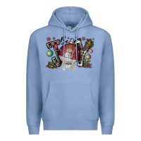 Colony Blue be joy ful Premium Hoodie - CowhideDigitalArt