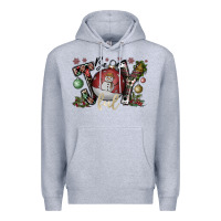 Heather Grey be joy ful Premium Hoodie - CowhideDigitalArt