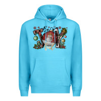 Ocean Blue be joy ful Premium Hoodie - CowhideDigitalArt