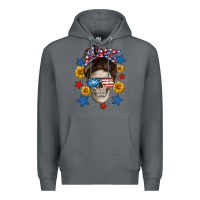 Rock American mom skull Premium Hoodie - Neo Western