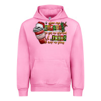 Fuchsia Pink Coffee  Jesus Urban Hoodie - CowhideDigitalArt