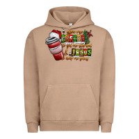 Pigment Burro Coffee  Jesus Urban Hoodie - CowhideDigitalArt