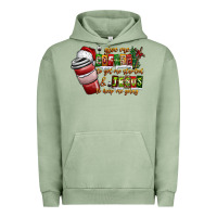 Pigment Oil Green Coffee  Jesus Urban Hoodie - CowhideDigitalArt
